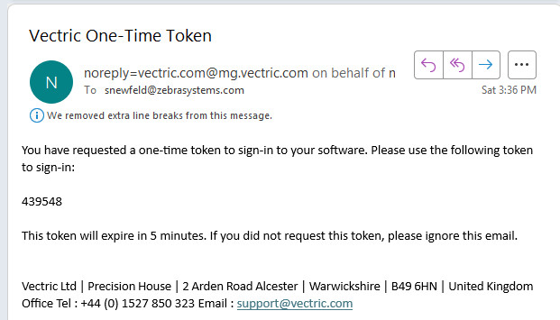 Email Authentication message